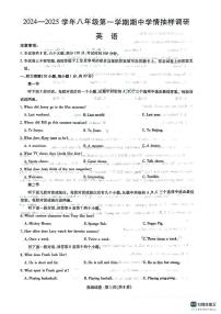 河南省安阳市安阳县2024-2025学年八年级上学期11月期中英语试题