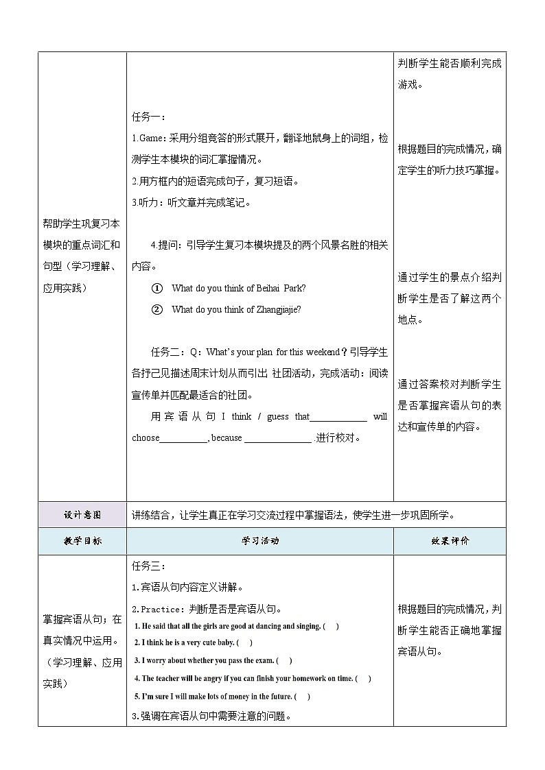 外研版英语八年级下册 Module 8 Unit 3《Language in use》教案第2页