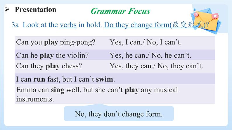 Unit5 Fun Clubs SectionA Grammar Focus3a-3d课件-2024-2025学年人教版(2024)七年级英语上册第4页