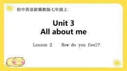 2024年七年级上册冀教版英语Unit 3 All about me Lesson 2 How do you feel 课件-