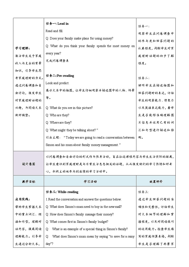 【新教材】牛津译林版英语七年级上册Unit7 Be wise with money 第2课时 Reading课件+单元整体教学设计+课时教案03