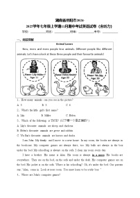 湖南省岳阳市2024-2025学年七年级上学期11月期中考试英语试卷(含答案)