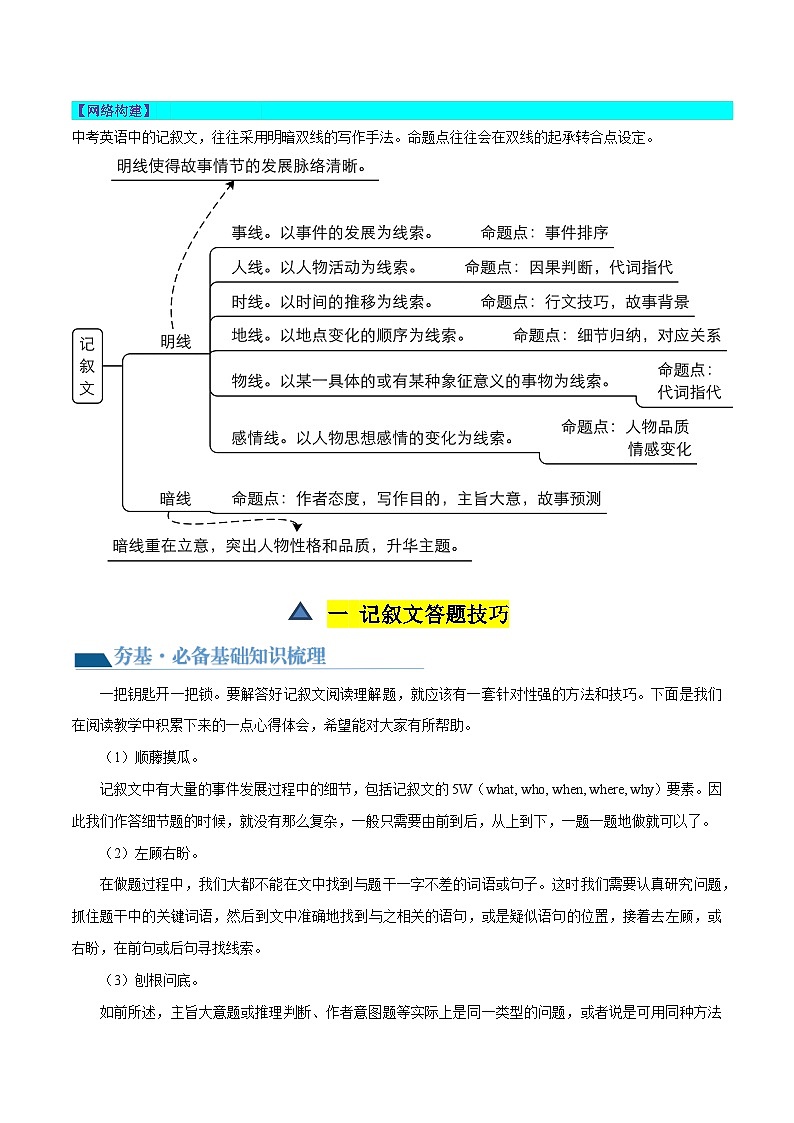 第04讲 阅读理解之记叙文(讲义)-2024年中考英语一轮复习讲练测(全国通用)(解析版)第3页