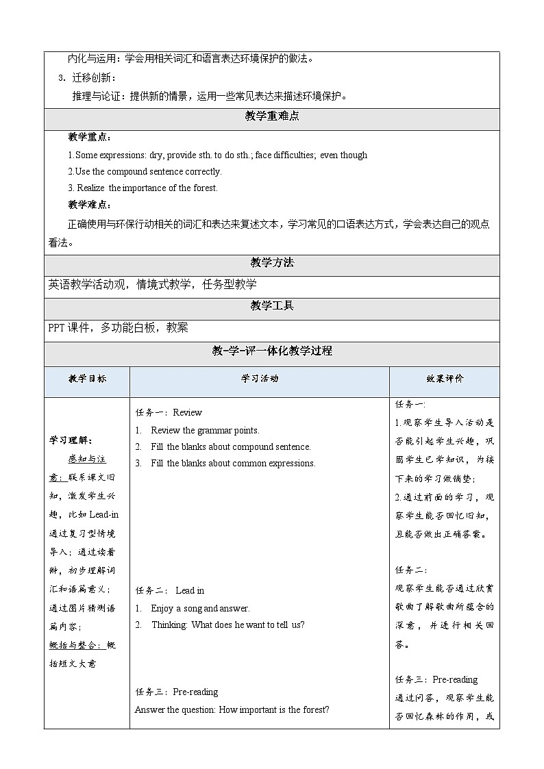 Unit 2 Saving the earth Topic 3 Section D 教學(xué)設(shè)計第2頁