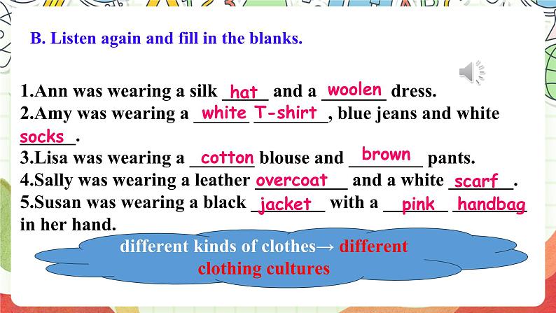 仁爱科普版英语八下 Unit 8 Topic 3 《 Our Clothes》Section A 课件第5页