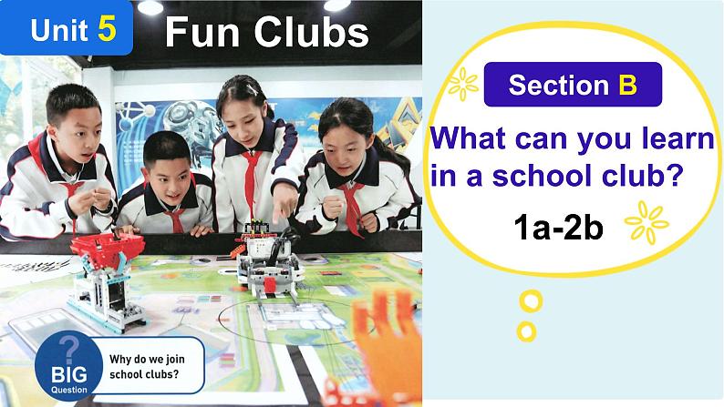 人教版(2024)七年级英语Unit5 Fun Clubs SectionB 1a-2b课件第1页