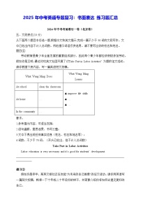 2025年中考英語專題復(fù)習(xí)：書面表達(dá) 練習(xí)題（含答案、范文）