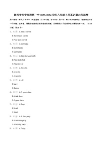 陕西省西安市雁塔一中2023-2024学年八年级上册英语期末考试卷（含答案解析）