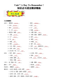 人教版(2024)七年级下册(2024)Unit 7 A Day to Remember优秀导学案及答案