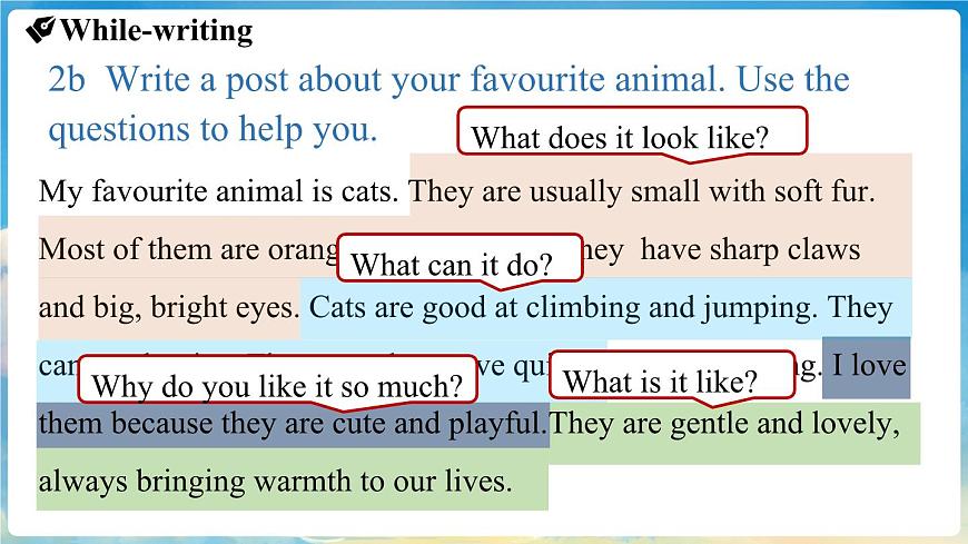 人教版（2024）英語(yǔ)七年級(jí)下冊(cè)--Unit 1 Animal Friends (第5課時(shí)) Section B 2a-2b（課件）第8頁(yè)