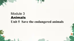 沪教牛津版英语八下 Module 3 Unit 5  Save the endangered animals Getting ready & Reading课件