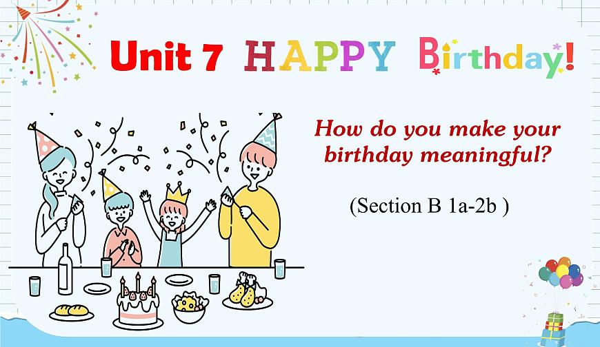 2024-2025學(xué)年人教版英語七年級(jí)上冊(cè) Unit 7 Section B(1a-2d) 課件第1頁