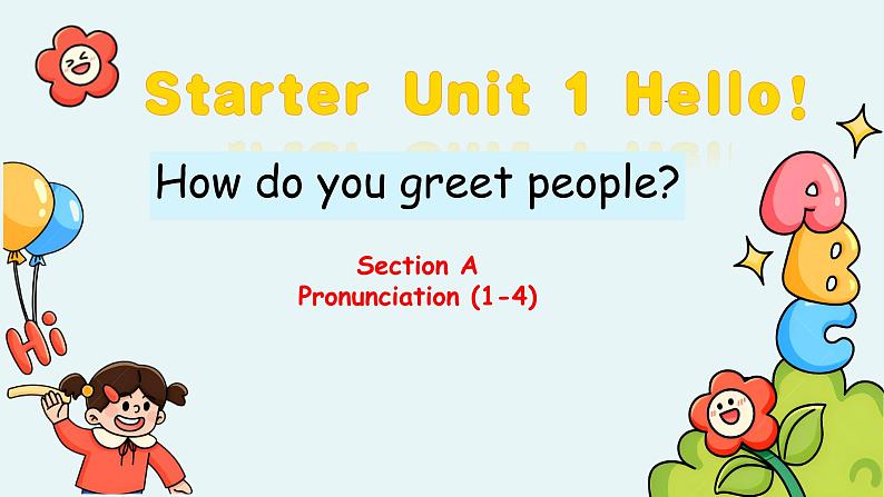 2024-2025学年人教版英语七年级上册 Stater Unit 1 Section A Pronunciation 课件第1页