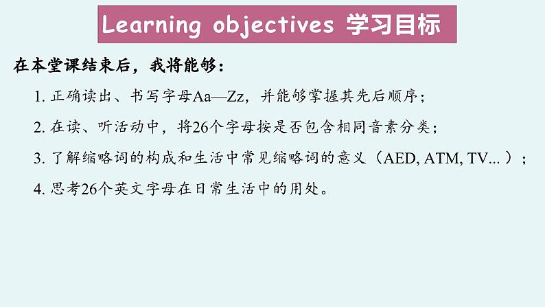 2024-2025学年人教版英语七年级上册 Stater Unit 1 Section A Pronunciation 课件第2页