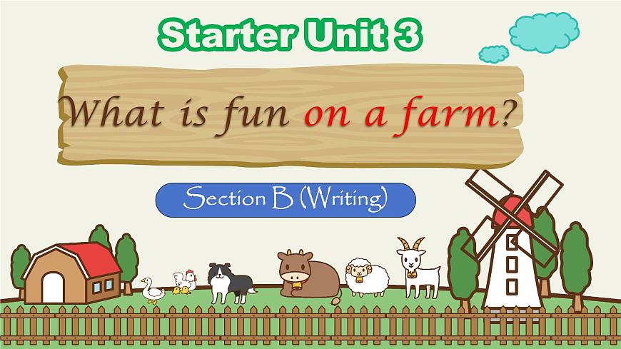 2024-2025學(xué)年人教版英語七年級上冊 Starter Unit 3 Writing 課件第1頁
