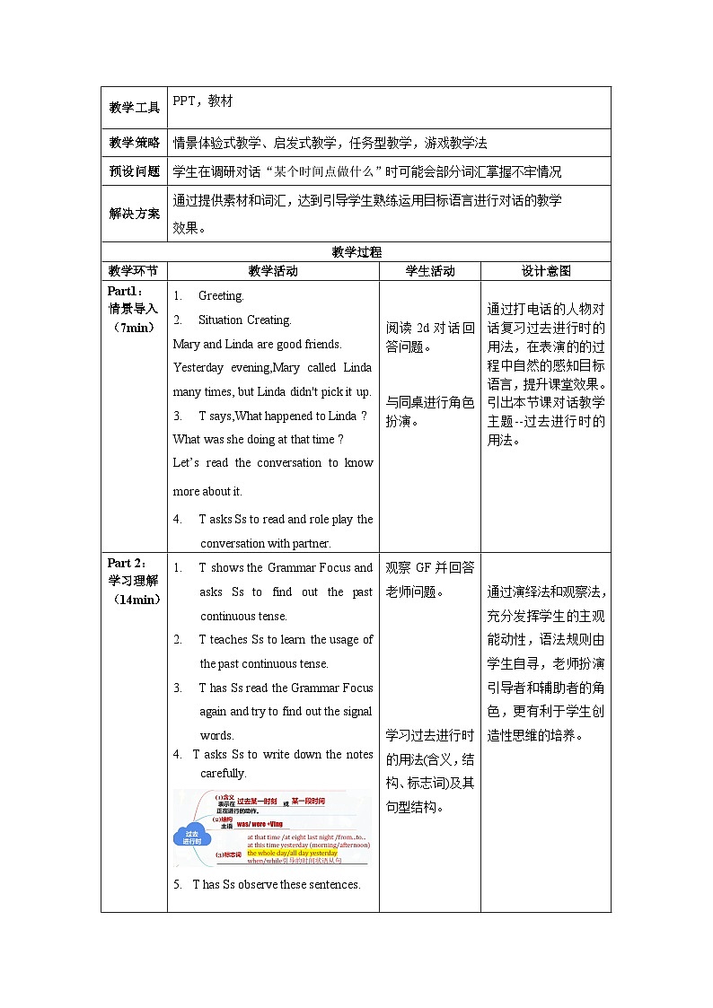 人教版英语八下 Unit 5 What were you doing when the rainstorm came 第3课时 Section A 2d &GF-4c 教案第2页