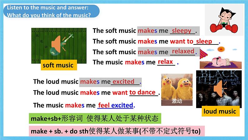 人教版英语九年级全册 Unit 11 Sad movies make me cry.  Section A 1a-2d 听说课课件第4页