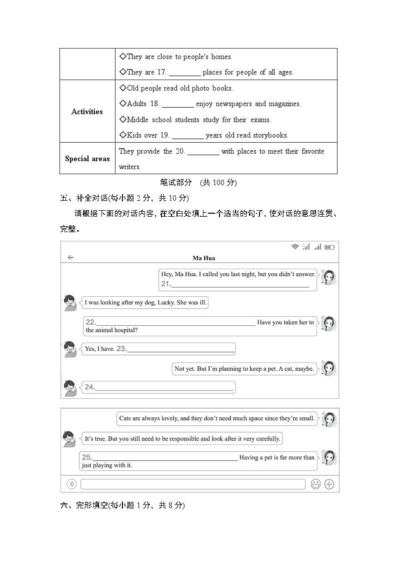 人教新目标版八年级下册英语期末模拟测试卷(含答案)第3页