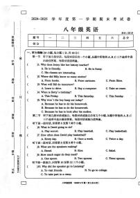 河南省周口市鹿邑县2024-2025学年八年级上学期1月期末英语试题