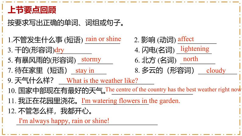 Unit 6 Rain or Shine 第2课时 Section A(Pronunciation-2a-2e)第3页
