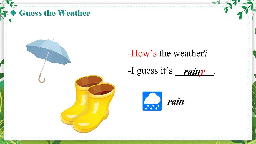 人教版（2024）七年級(jí)下冊(cè)英語 Unit 6 Rain or Shine Section A 2a-2e 課件第5頁