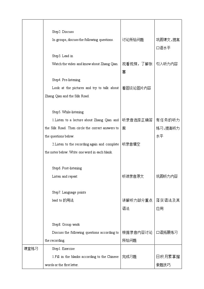 沪教牛津版(六三制)英语九下Unit 1 Great explorations Period 2 Reading II & Listening 教案第2页