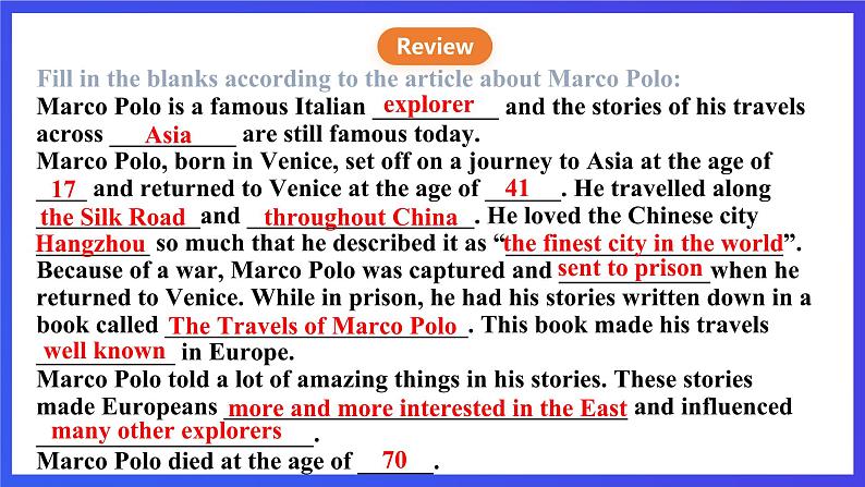 沪教牛津版(六三制)英语九下Unit 1 Great explorations Period 4 Speaking & writing 课件第3页