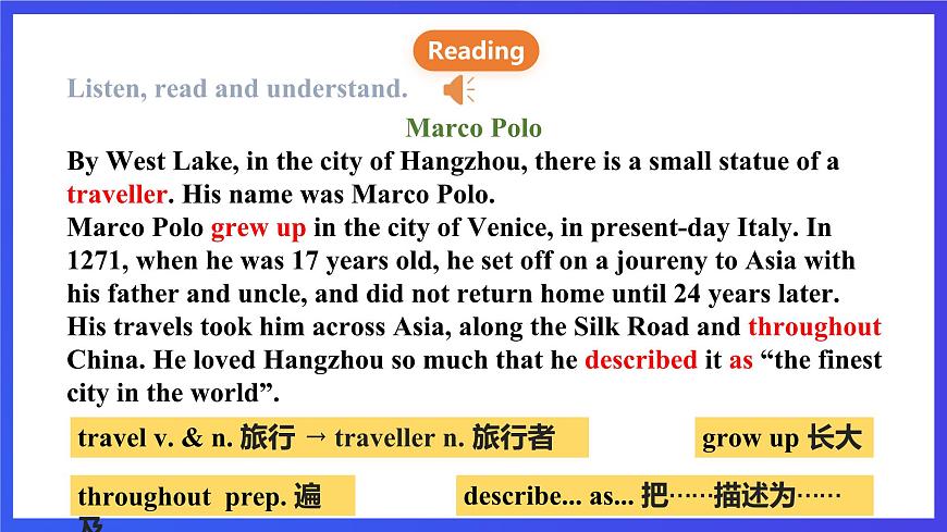 滬教牛津版(六三制)英語(yǔ)九下Unit 1 Great explorations Period 5 More practice & culture corner & study skill  課件第5頁(yè)