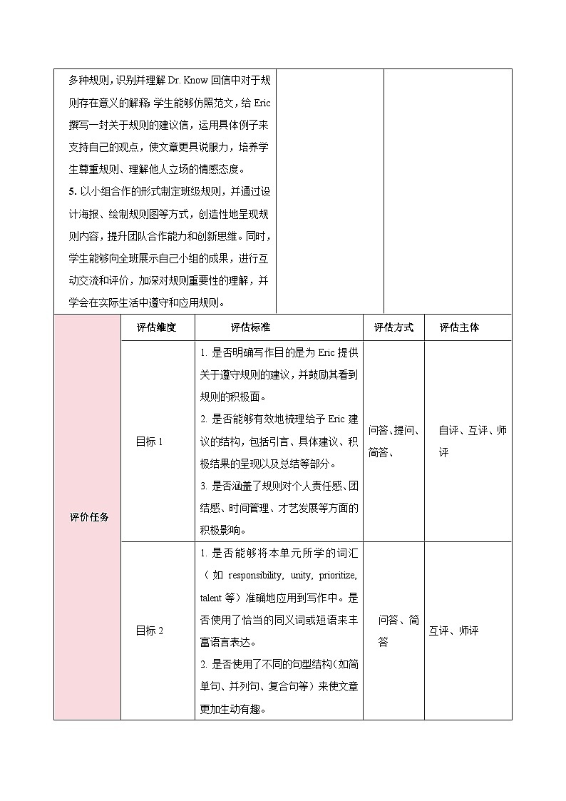 人教版(2024)英语七年级下册 Unit 2 No Rules, No Order第五课时(Section B 2a—2c)(教学设计)第3页