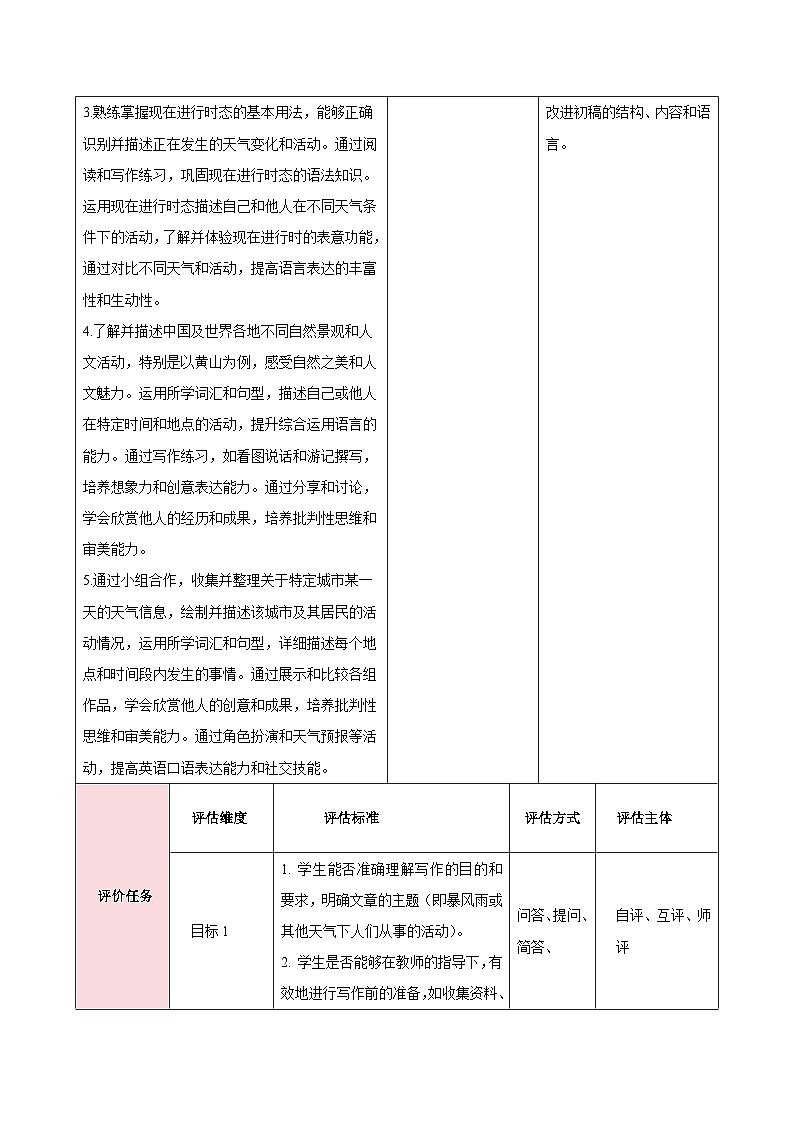 人教版(2024)英语七年级下册 Unit 6 Rain or Shine第五课时Section B 2a-2b(教学设计)第3页