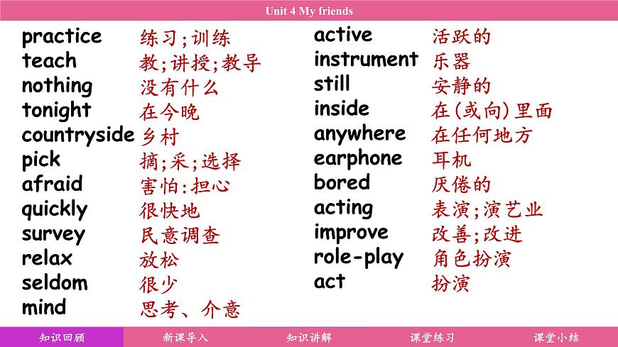 Unit 4 My friends（課件）2024-2025學年冀教版七年級英語下冊第2頁