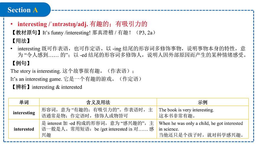 2024年人教版英語七年級(jí)(下) - Unit 1 Animal Friends 單元復(fù)習(xí)課件第8頁