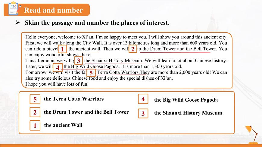 Unit 1 Lesson 3 A visit to xi'an  課件  冀教版（2024）七年級下冊第6頁