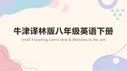 牛津译林版初中英语八年级下册 U2  Traveling Comic strip & Welcome to the unit  课件