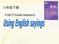 牛津译林版初中英语八年级下册 U5  Good manners Study skills  课件