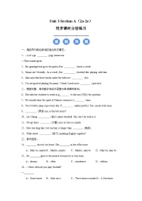 初中英語人教版（2024）七年級下冊（2024）Unit 3 Keep Fit精品課時作業(yè)