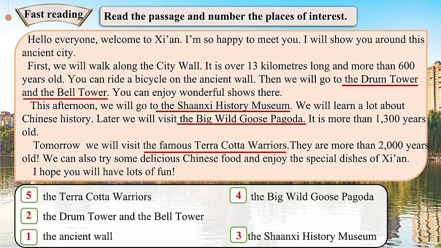 U1l3 A visit to Xi'an第5頁