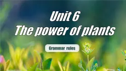 【优质语法公开课课件】Unit6 power of plants Understanding ideas Grammar rules 2024新外研版七上英语（含视频）