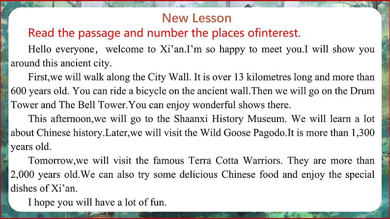 Unit 1 Lesson 3 A visit to Xi´an - 初中英语七年级下册 同步教学课件(冀教版2024)第8页