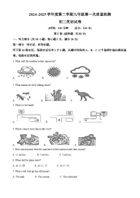 江苏省宿迁市沭阳县如东实验学校2024-2025学年九年级下学期第一次月考 英语试卷