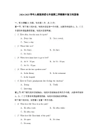 2024-2025学年人教版英语七年级下册第二学期期中复习巩固卷