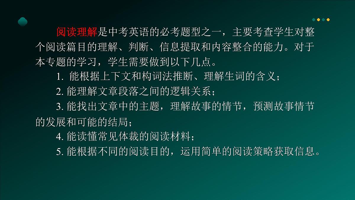 2025年牛津译林版英语中考专题复习课件:课题21+阅读理解第4页