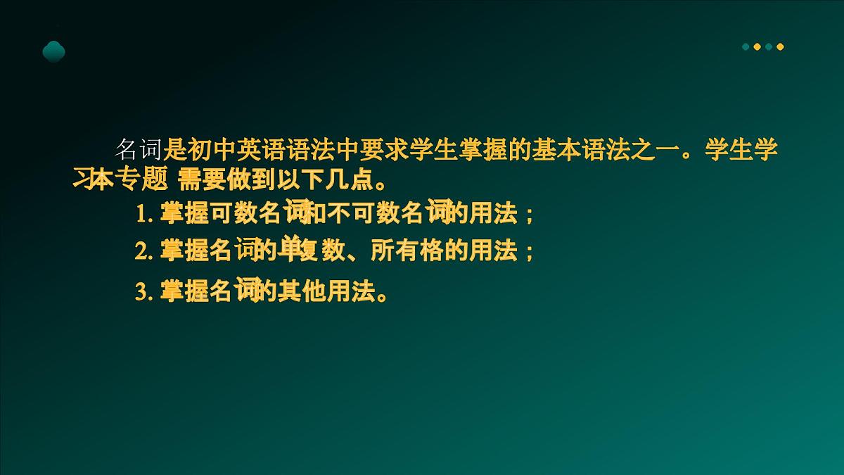 2025年牛津译林版英语中考专题复习课件:课题1+名+词第4页