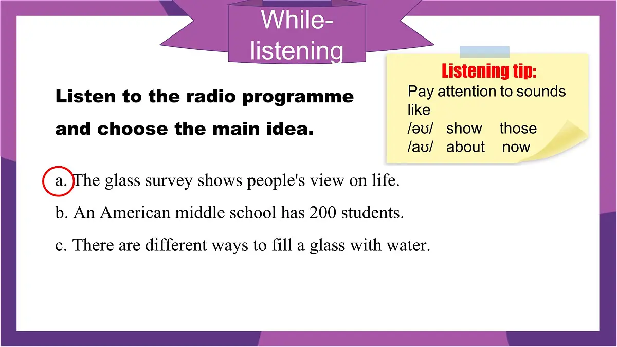 2025外研版7年级下册 Unit 1 Developing ideas—Listening and speaking 课件PPT第6页