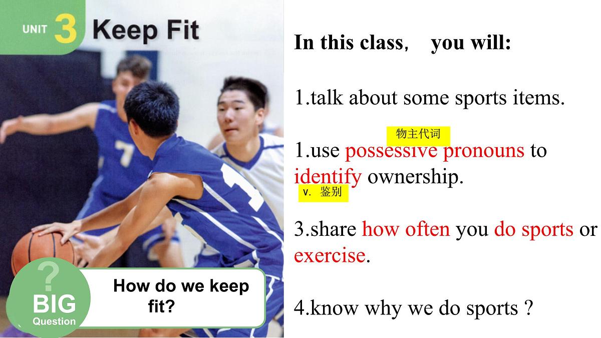 初中 英语 人教版(2024) 七年级下册Unit 3 Keep Fit Section A 课件第2页
