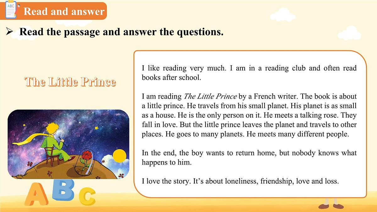 Unit 3 After-school activities The little prince 课件 英语冀教版(2024)七年级下册第5页