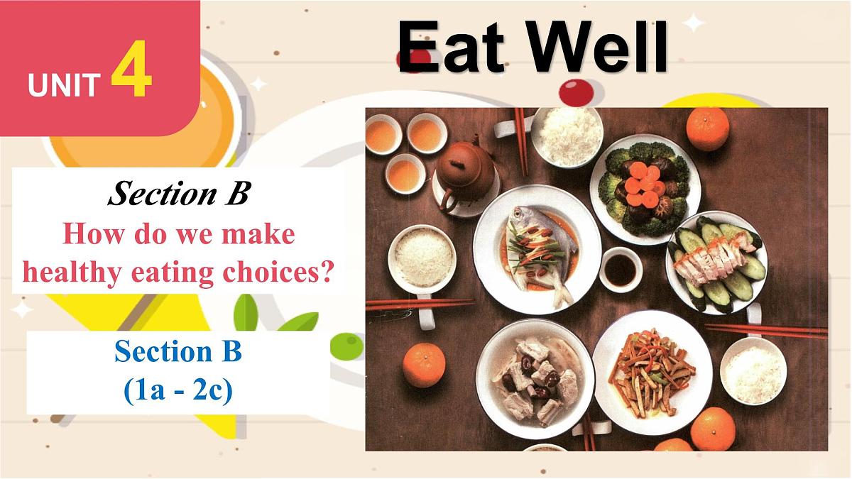 初中 英语 人教版(2024)七年级下册Unit 4 Eat Well Section B 课件第1页
