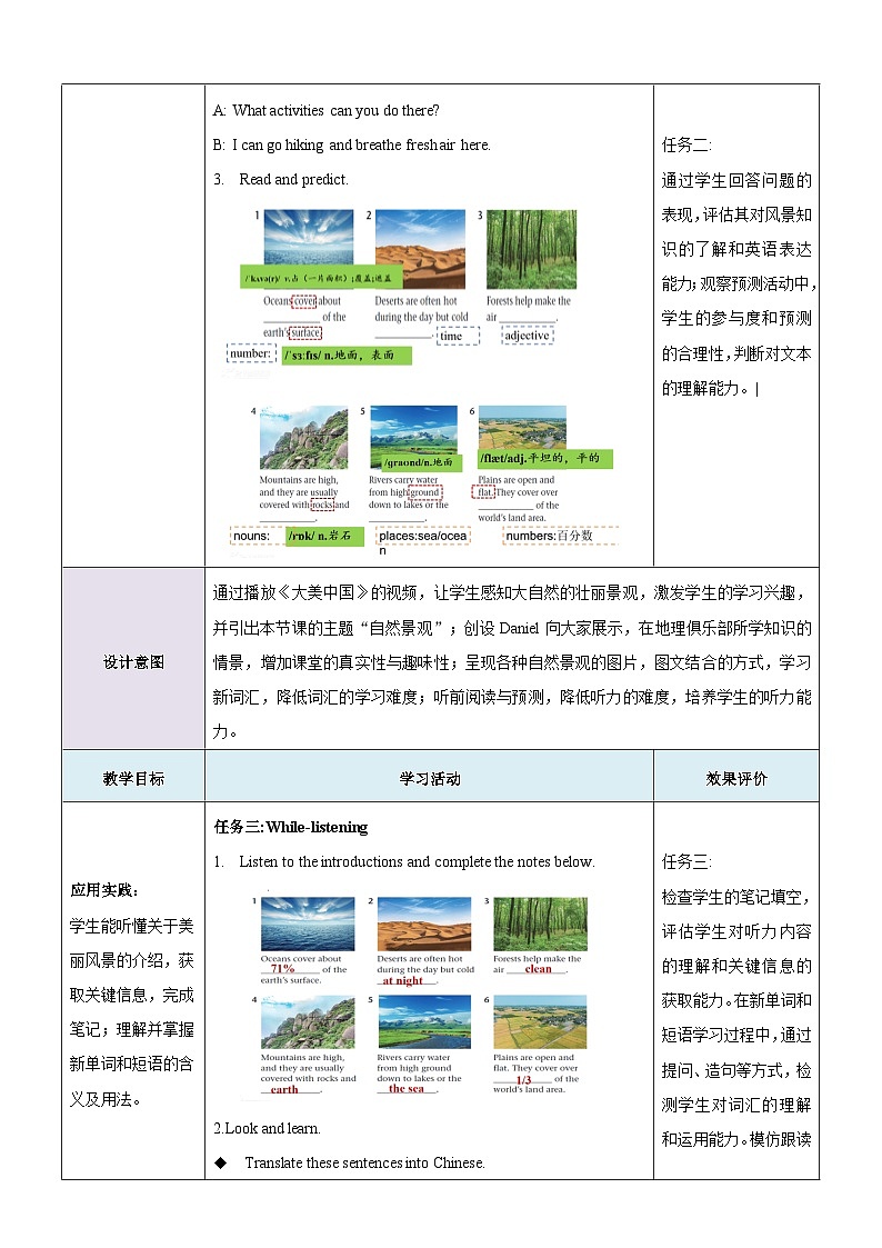 Unit6 Beautiful landscapes 第1课时Welcome to the unit教学设计第3页