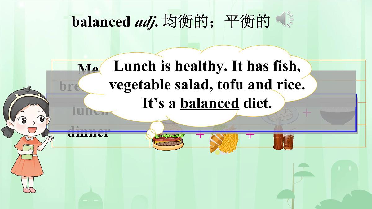 初中英语人教版(2024)七年级下册Unit 4 Eat Well Section B 课件第7页
