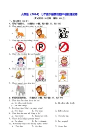 人教版(2024)七年级下册英语期中模拟测试卷(含答案)
